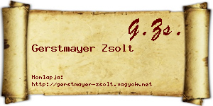 Gerstmayer Zsolt névjegykártya